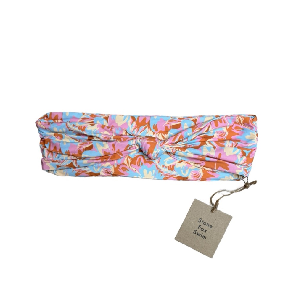 Stone Fox Swim‎ Bikini Lele Top Women’s L - Flower Power Print - Picture 3 of 5
